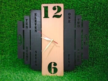 Two Tone Wooden Wall Clock