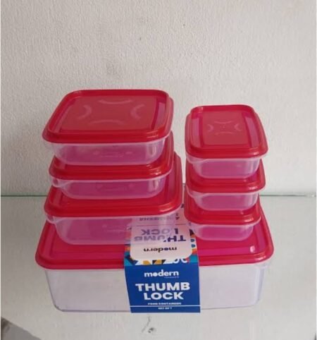 7pcs Set Thumb Lock Container