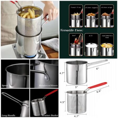 Fryer Pot With Stainer BOX PACKING (Made in China 🇨🇳)