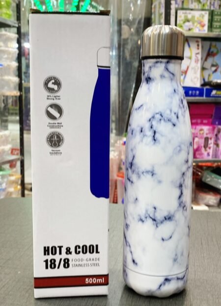 500 ml Hot & Cool Marble Design Stainless Steel Food Grade Bottle (Imported China 🇨🇳) (Discount On Quantity)