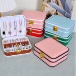 Premium lock leather jewellery organizer