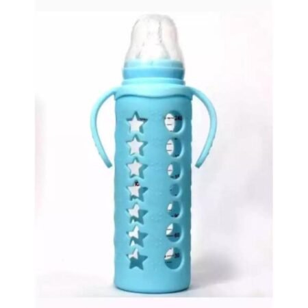 Glass with Handle baby feeder (material: Glass) (240ml And 120ml)