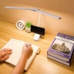 360° Flexible Three Modes Table Lamp Double Head LED Clip lamp Study Reading Light Rechargeable Clamp Desk Light for Bedroom Office Dorm