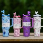 1200ml Flower Stanley Stainless Steel with Steel Straw & Straw Stopper (Heavy Weight)