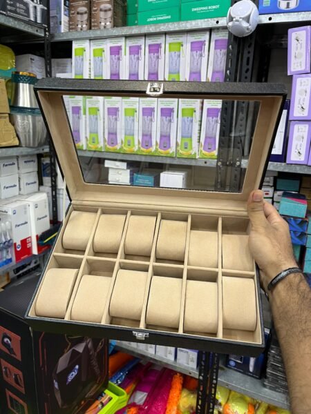 PU Leather 12 Grids Watch Box (Premium Quality)