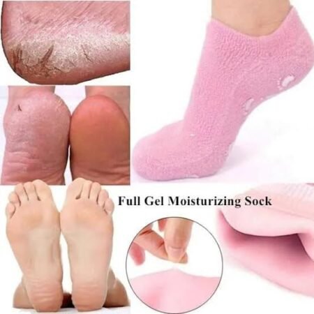 Silicone Gel Moisturizing Ultra-Soft Spa Socks for Repair Dry Cracked Feet and Ankles,