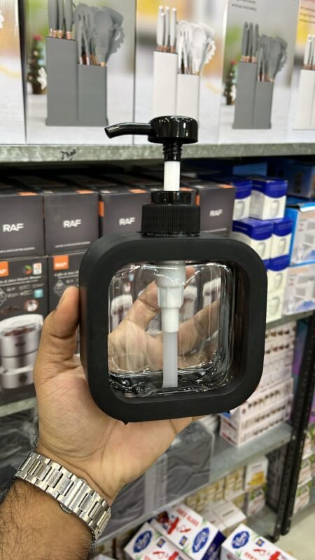 300ML Square Shape Liquid Soap Dispenser Big Size (Premium Quality)