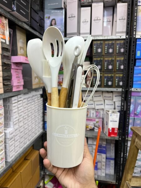 12pcs Silicon Kitchen Utensils Set (Random Color )