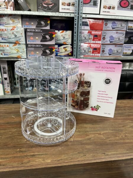 360 rotating cosmetic organizer