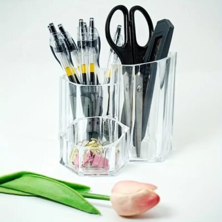 3 Portion Acrylic Cosmetic or stationery Organizer