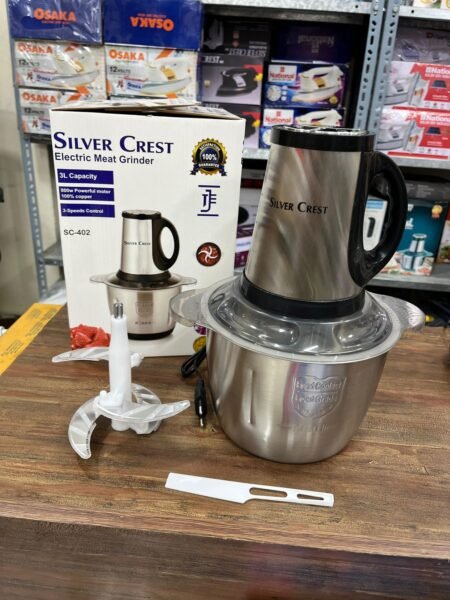 3 Litre 4 Blade High Speed Silver Crest Electric Meat Chopper