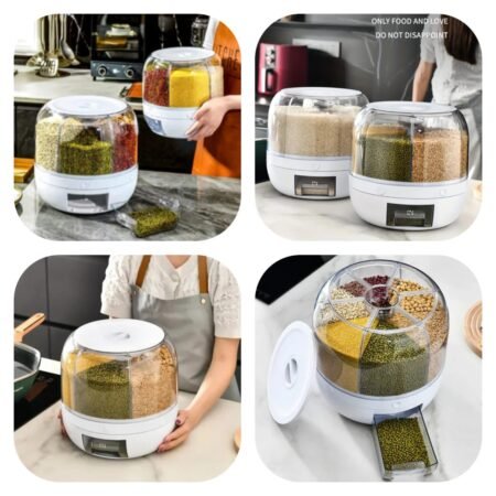 Revolving 6in1 Cereal Dispenser  (5Kg) Premium Quality