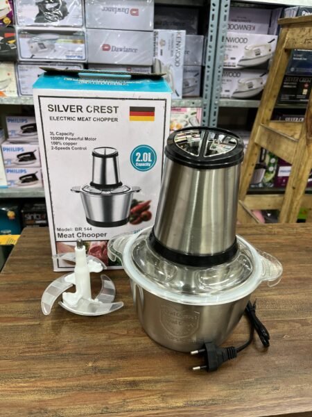 1000W 100% Copper 2 Litre Stainless Steel Electric Mera Chopper