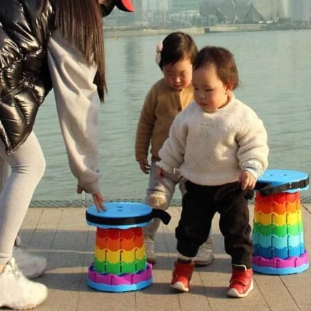 Outdoor Telescopic Stool Retractable Chair Seat Portable  Stool Folding