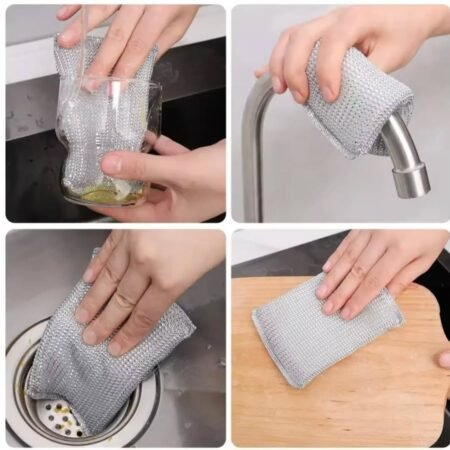 Pack of 4 New Silver Sponge (Nonstick oil, No scratch, for All kind of Appliances)