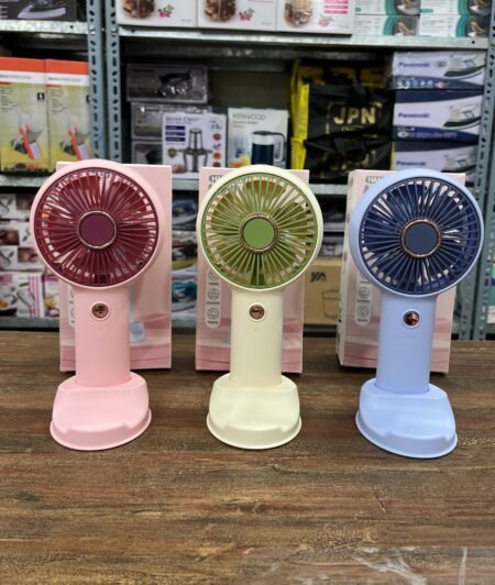 Big Size 3-Speed Rechargeable Fan (Random Colors)