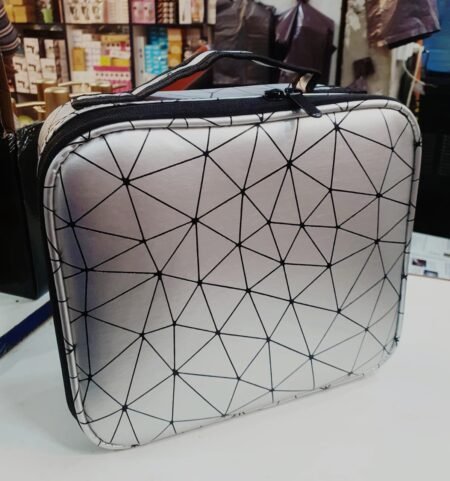 Matrix Diamond Pu Large Cosmetic Bag Travel Makeup Pouch Cosmetic Organizer