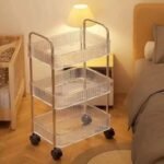 3 Tier Multipurpose Acrylic Trolley with Tyres