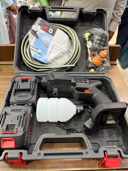 Single Battery Water Cleaning Gun Car Washer Gun    Product Include  2 Water Nozzel 48V Battery  Pipe  Soap Liquis Bottle
