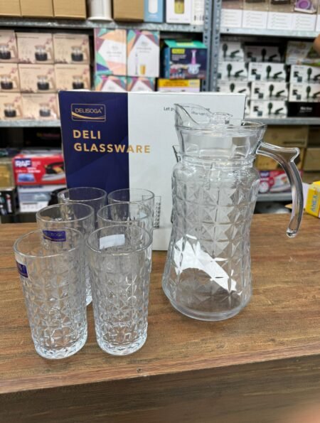 Pure Glass Deli Glassware 7Pcs Jug Glass Set
