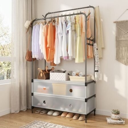 Portable Wardrobe Drying Clothe Rack
