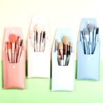 8 Pcs Leather Makeup Brushes Set
