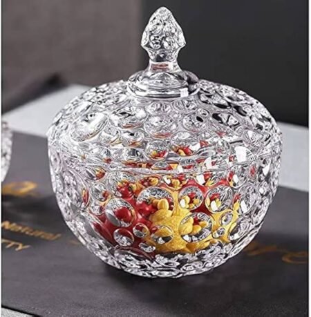 Delisoga Round Shape Multipurpose Glass Jar