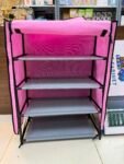 5 Layer Iron Rods Dustproof Non-Woven Clothes & Shoes Rack