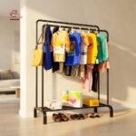 Double Shoes Rack with Double Pole Cloth Stand