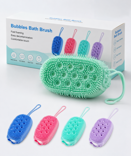 Silicon Bubble Bath Brush (with box)