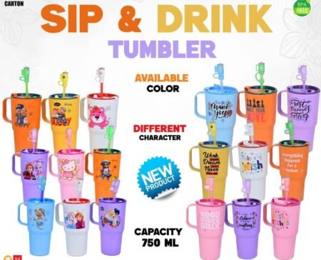 750ml Sip & Drink Tumbler for Kids (Plastic Material)