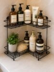 Metal Double Corner Bathroom Shelf