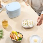 Electric Lunch Box JAU KANG with Metal Containers, Heating Function, and Leak-Proof Sealing