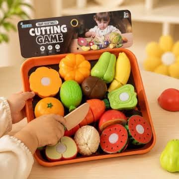 Alternative: Fruit & Vegetable Cutting Toy Set for Kids – Educational Pretend Cooking Game