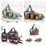 Cosmetic Transparent Travel Bag (Pack Of 3)