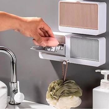 Single Soap Grid Style Wall Mounted Soap Box