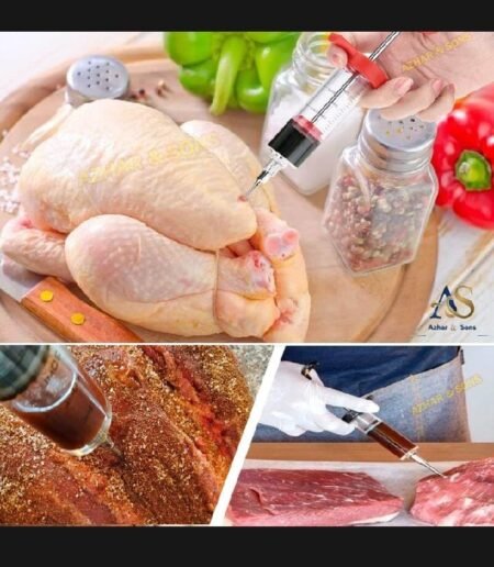 Stainless Steel BBQ Meat Marinade Flavor Seasoning Injector Needle