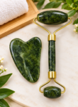 Marble Jade Roller With Gua Sha Stone