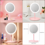 Rechargeable Led Makeup Mirror (Box Packing) (Random Colour)