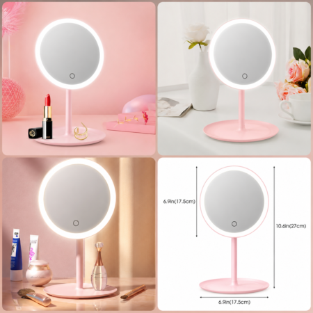 Rechargeable Led Makeup Mirror (Box Packing) (Random Colour)