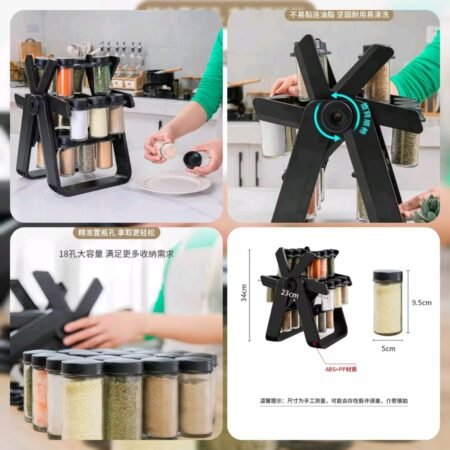 18 Jar Rotating Spice Rack (Box Packing)