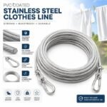 Strong stainless steel clothesline rope (5 metre) clothes indoors or outdoors (With Coating Proof)