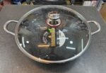 12 inch Small Size 3 Layer Steel Coating - SUS Stainless Steel Non-Stick Silver Karachi Wihout Lid