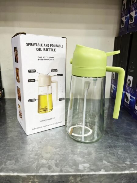 Double Lock Heavy Quality 2 in 1 Oil Spray Bottle Big with Multi Color