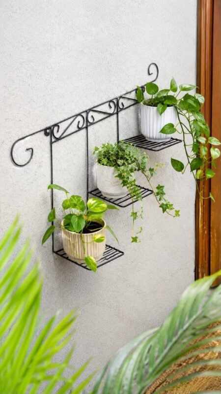 3 Tier Iron Wall Plant Shelf