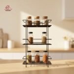 Pure Stainless Metal Square 3 Layers Multipurpose Rack