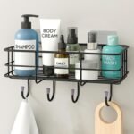 Bathroom Shampoo Rack with Hook Iron