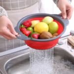 Big Size Foldable Silicone Colander Stainer Basket 🇨🇳