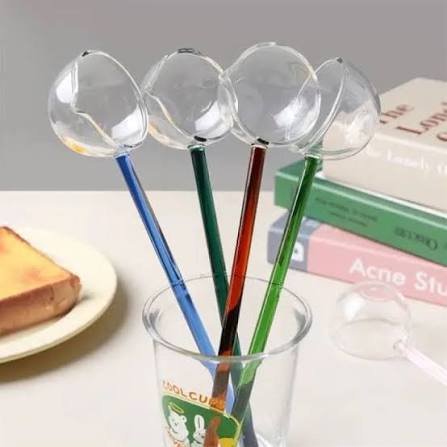 Crystal Clear Glass Stirring Spoon - Heat Resistant 🇨🇳